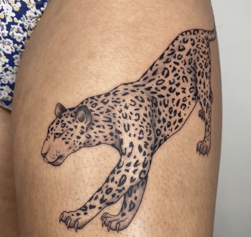 Mens forearm sleeve tattoo realistic leopard in black and grey  Forearm  sleeve tattoos Mens sleeve tattoo designs Animal sleeve tattoo